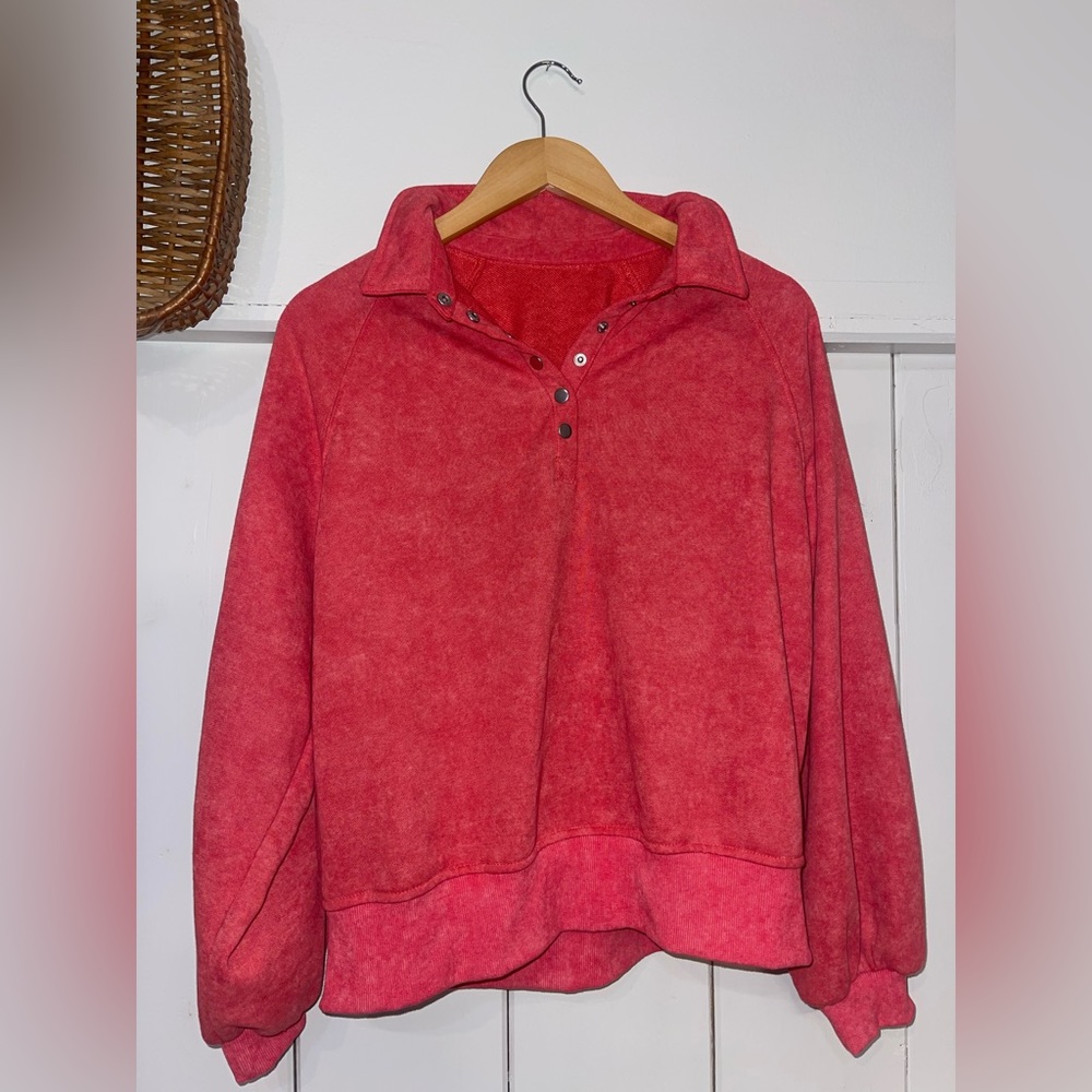 Half button sweater